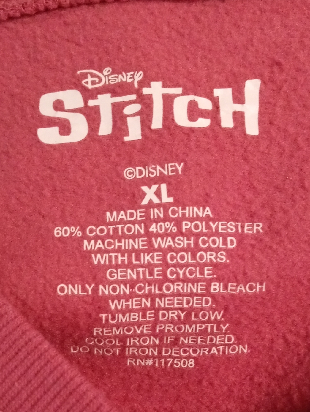 Disney Stitch Pink Rainbow Graphic Crewneck Sweatshirt - Picture 5 of 5